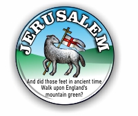 Jerusalem Hymn / poem small badge